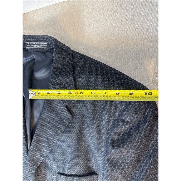 Palo Savino Rome Milan Men’s Blue Textured Wool Blend Blazer Jacket 48R 2 Button - Picture 10 of 15
